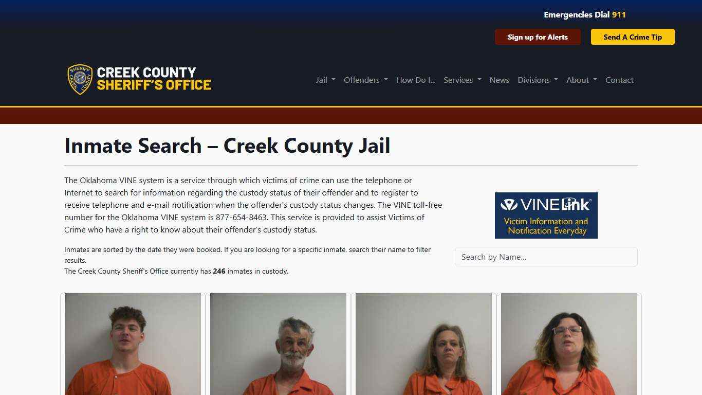Inmate Search | Creek County Sheriff's Office